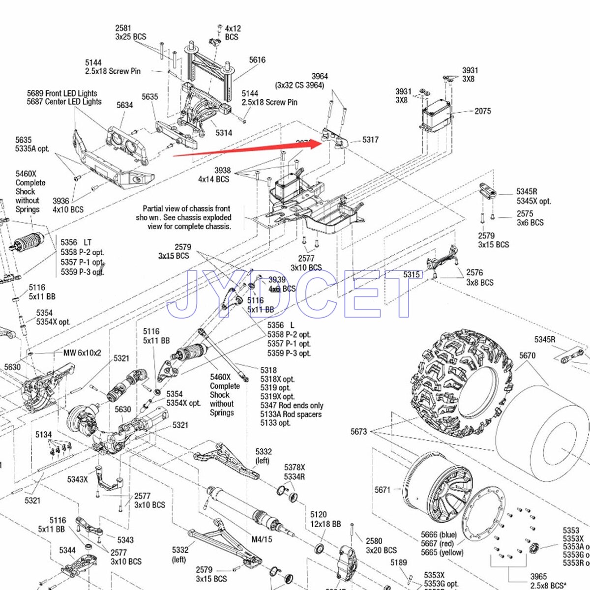 Traxxas Revo Txx5317 supporti ammortizzatori ant