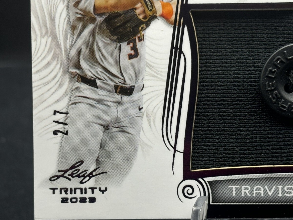 TRAVIS BAZZANA 2023 LEAF TRINITY BUTTON PATCH AUTO RC ROOKIE /7 #1 