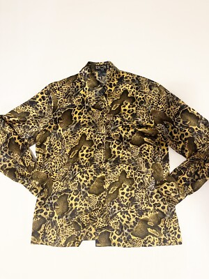 escada Margaretha Ley leopard print blouse size 40