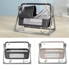 0-36 Months Electric Baby Crib Musical Cradle Infant Auto Swing W/ Safety Belt