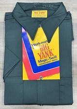 BIG YANK Work Shirt Twill 70s 80s VTG UNION Made USA Permanent Press Men s L NOS