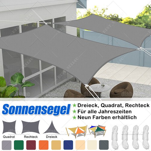 Sonnensegel Wasserdicht 3x4 M – Mit 98% UV-Schutz, Windschutz & Befestigungsset Für Garten, Terrasse & Camping