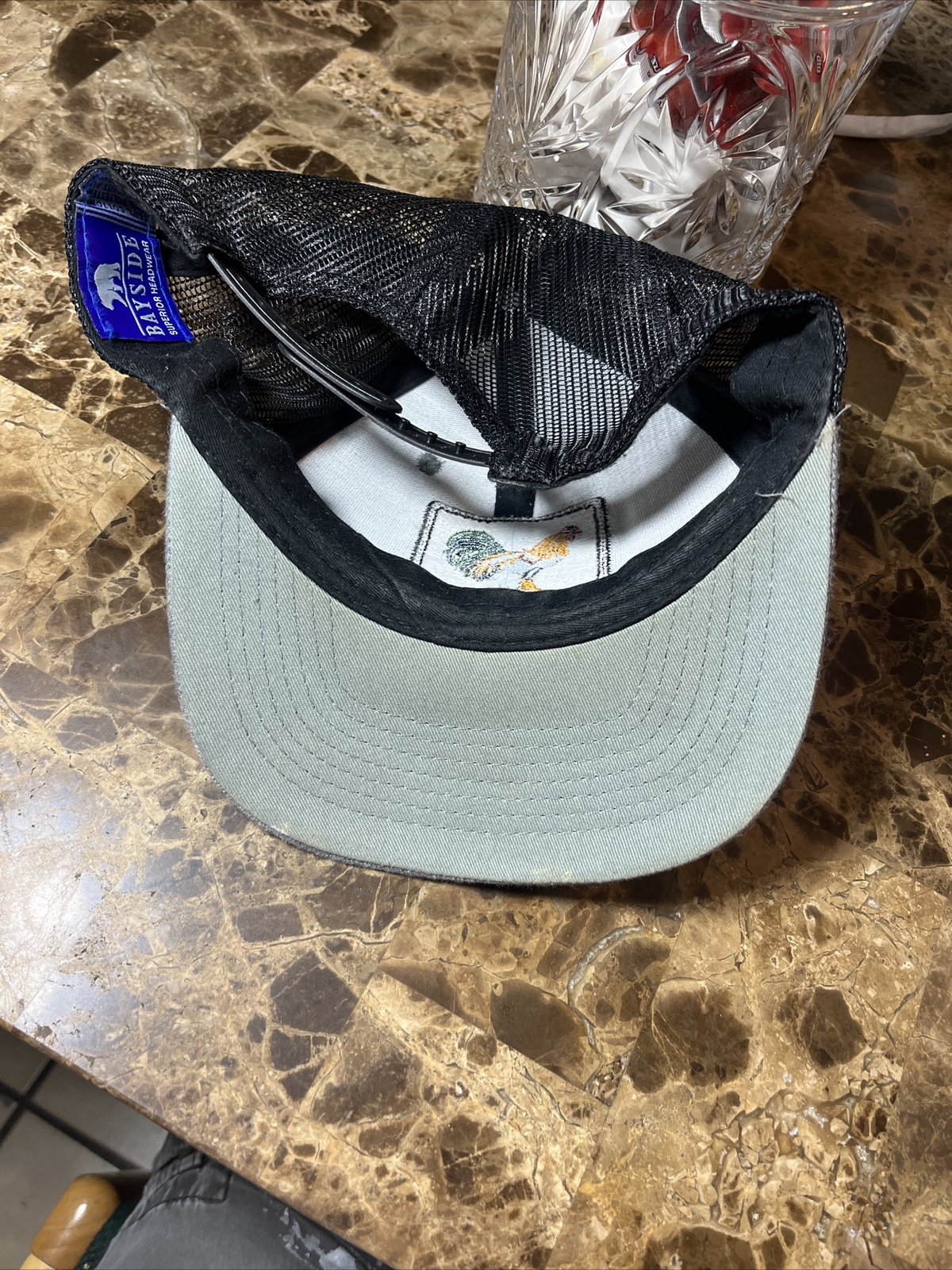 ROOSTER PATCH ADJUSTABLE SNAPBACK HAT CAP  Gray/b… - image 4