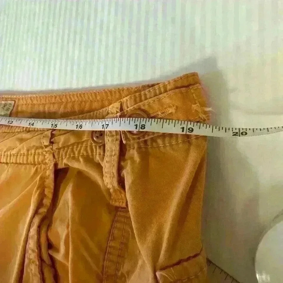 Bermuda cargo masculina 36 laranja grunge skatista streetwear vintage Y2K American Eagle anos 90 - Imagem 4 de 4