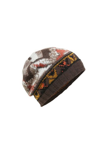 Ivko Casquette Chapeau Viscose Laine Beige Braun Orange 222684 - Picture 3 of 4