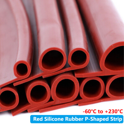 Red Silicone Rubber P Profile Oven Cooker Door Seal Replacement Gaskets Tape