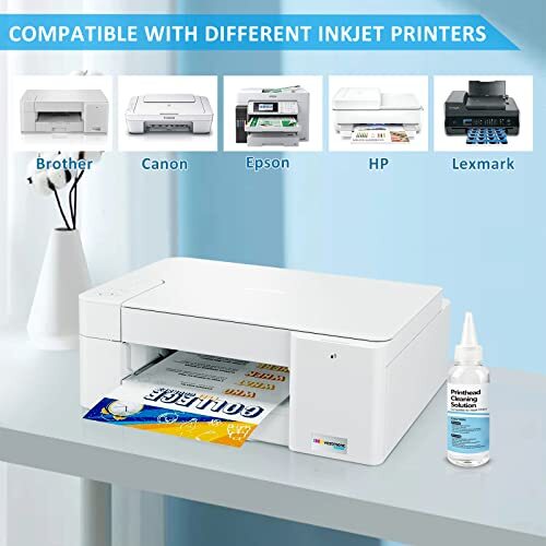 Inkjet Printer Cleaning Kit Works with Epson, HP, Canon, Brother