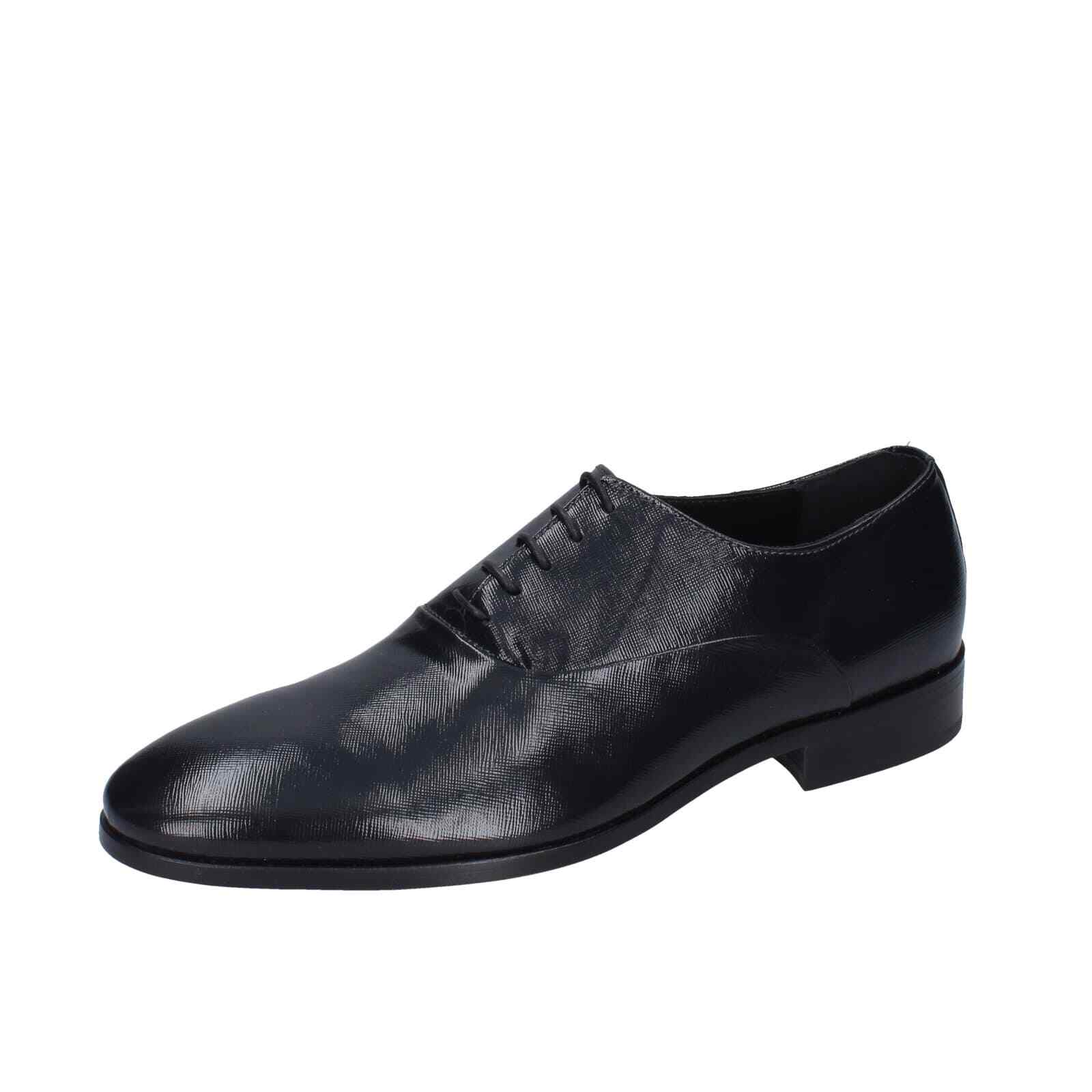 zapatos hombre EVEET elegantes azul charol EZ175