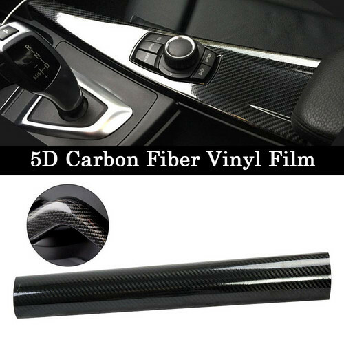 7D Premium Super Gloss Carbon Fiber Vinyl Film Wrap Bubble Free Air ...