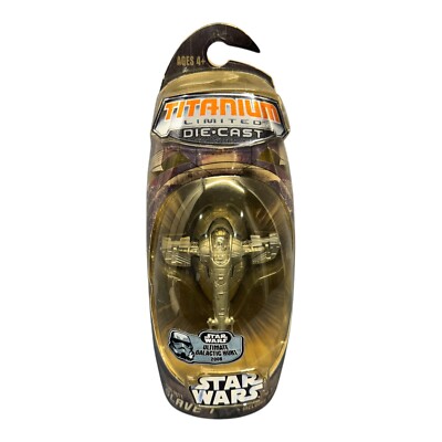 Star Wars Titanium Limited Die-Cast Boba Fett Slave 1 2006 Micro Machines New