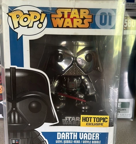 Funko Pop! Hot Topic Exclusive Star Wars Chrome Darth Vader Vinyl Figure #01