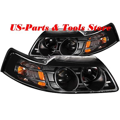 Für FORD MUSTANG 99 - 04  Projector Scheinwerfer 1Teilig,schwarz 1999 2004 