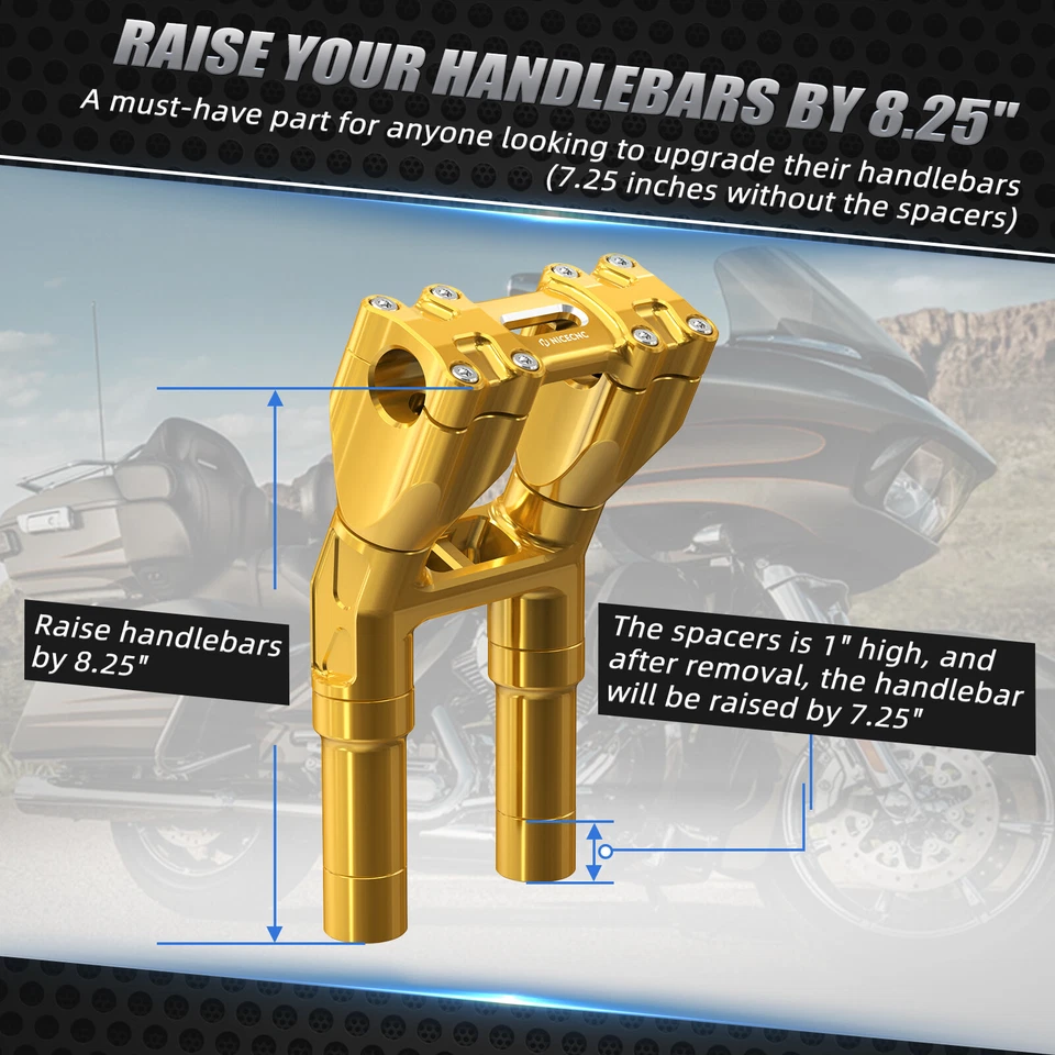 Модульный зажим стояков руля NICECNC для Harley Heritage Softail FLSTC 01-17 - Изображение 3 из 4