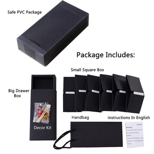 Black Up Box DIY Gift Box Photo Album Scrapbook Jump Present Book - Picture 2 of 8
