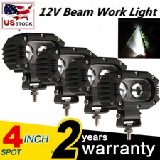 4pcs 4" INCH Led Work Light Fog Pod Spot Cube Offroad SUV ATV 12V Front Bumper