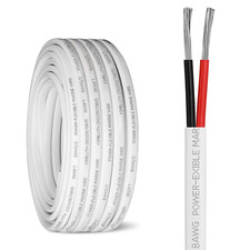 8 Gauge Duplex Marine Wire Tinned Copper Boat Cable, 20Ft 8 AWG Standard USA OFC