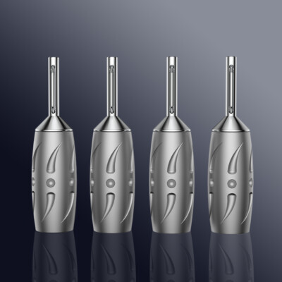 4x Viborg VB402R Reines Kupfer Rhodiniert Bananen Stecker für Lautsprecher Kabel