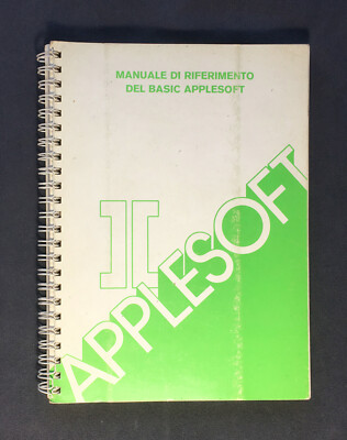 MANUALE DI RIFERIMENTO DEL BASIC APPLESOFT Apple II Computer 1978 manual book