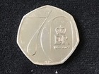 New 2022 United Kingdom QEll Platinum Jubilee 70 Years 50p Pence Rare 1/2 Pound — photo 1