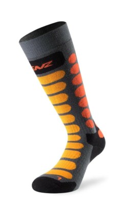 Lenz Skiing Kids 1.0 Gray/Orange Socks Children Winter Running J18