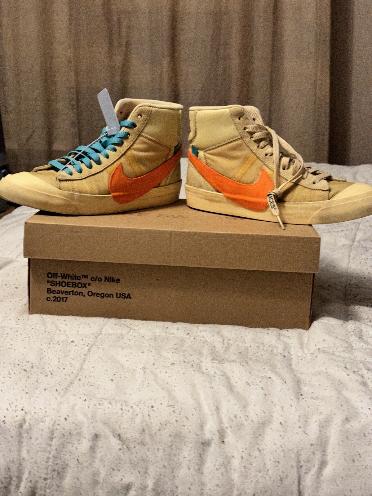 OFF WHITE X NIKE Taglia 8 Blazer Nike Mid x OFF WHITE All Hallows Eve 2018 indossato tutto Og
