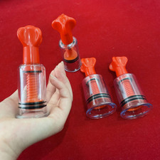 2PCS Vacuum Nipple Sucker Twist No-Pump Suction Cup Breast Enhancer Male Device