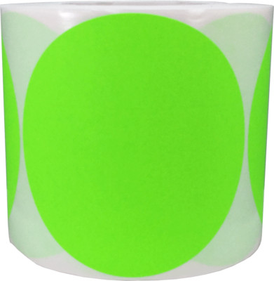 Color Coding Labels Circle Dots | 5'' Inch | 500 Pack | Pick One Color