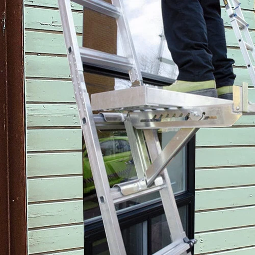 2XSteel Ladder Jacks 550KG Stage Up Work Ladder Stander Stabiliser 18 inch Width - Picture 8 of 13