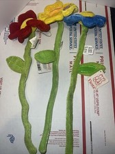 3 Lot Fiesta Toy Emoji Flower Bouquet Plush Bendable