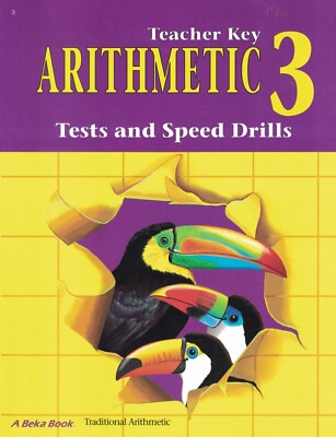 A Beka Arithmetic 3 Teacher Key - Test & Speed Drills - 5th Edition NEW ...