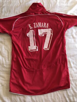 SOCCER SPORTS Carlsberg LIVERPOOL FOOTBALL red jersey Lrge (40