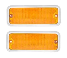 LH & RH Amber LED / Amber Lens Parking Lights For 1973-1980 Chevy & GMC Truck