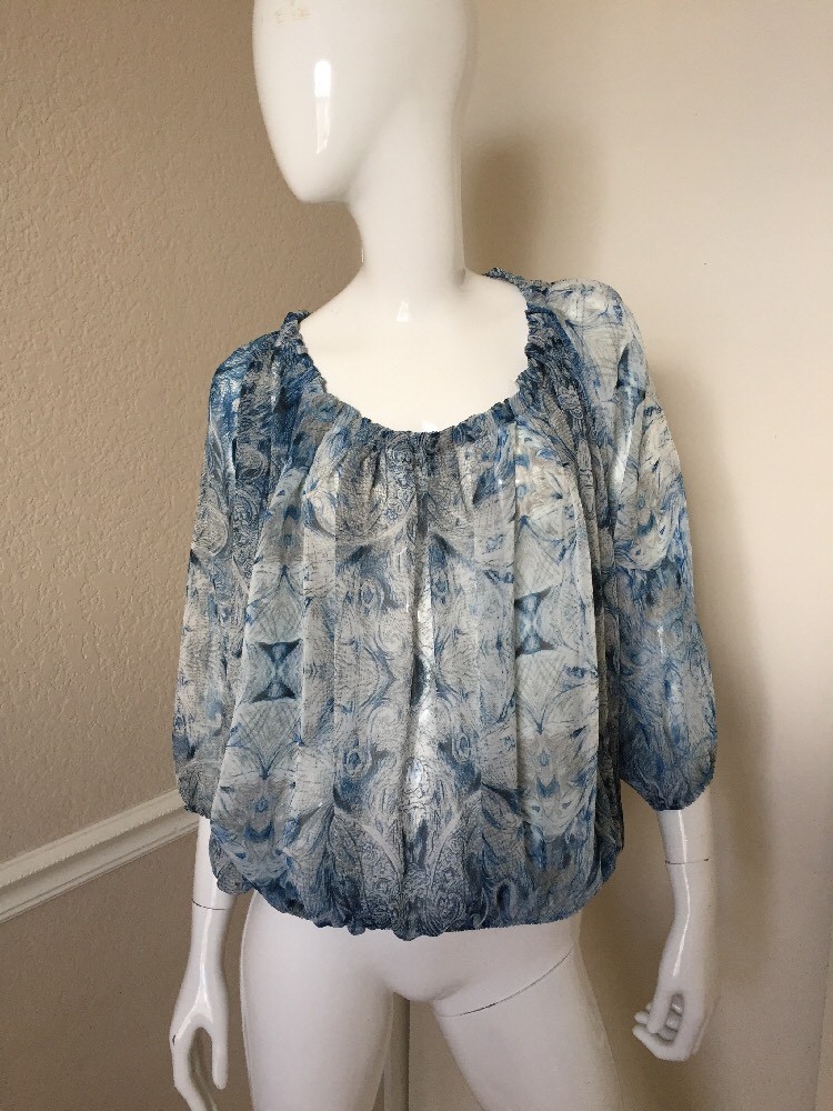 sheer peasant blouse