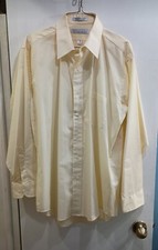 VTG EDITIONS BY VAN HEUSEN Men's Pale Yellow Long Sleeved Shirt 16 32/33