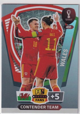 Panini Qatar World Cup Karte 2022 Contender Nr. 491 Contender Team (Wales)