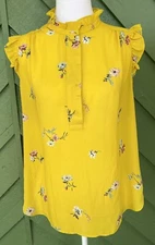 Women’s Loft Yellow Sleeveless Top Size S. Excellent Condition