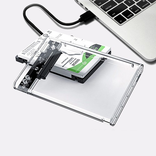 Klar USB 3.0 SATA Externe Festplatte Schutzhülle 6.3cm Gehäuse Caddy HDD SSD > - Afbeelding 2 van 10