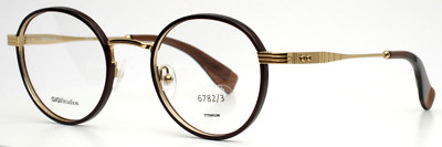 GIGI STUDIOS Mendel 6782/3 Brown Gold Womens Round Eyeglasses 50-23-145 B:46