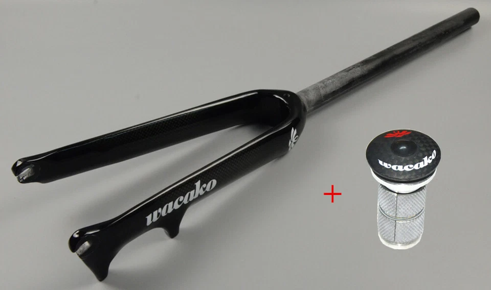 1-1/8" Full Carbon Forks BMX Folding Bike Rigid Fork 14/16/18/20/22" Fork Extras - Image 2 of 4