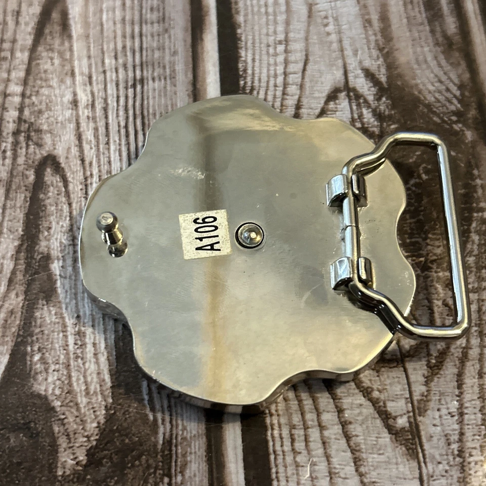 3RD RAIL Chrome Gun Revolver Cylinder Novelty Belt Buckle  5 Round - Image 3 of 3