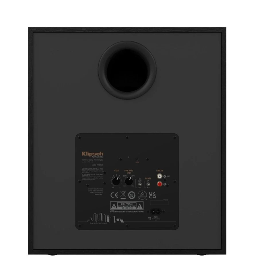 Subwoofer inalámbrico de alto rendimiento Klipsch R-120SWi 12" - negro Foto 4 de 4
