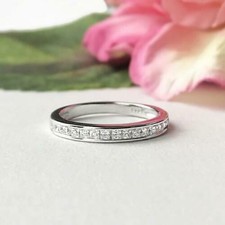 2Ct Round Cut Lab Created Diamond Women Wedding Ring 14K White Gold Plated