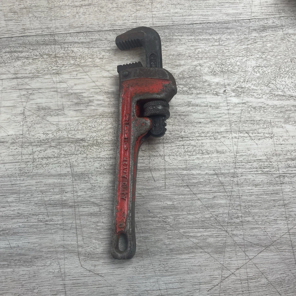 Rigid USA Heavy Duty Small 6" inch Straight Pipe Wrench Good - Image 2 of 4