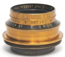 Taylor Cooke Anastigmat 3 1/4 x 3 1/4 inches brass lens f/4.5 Series II 4inch c