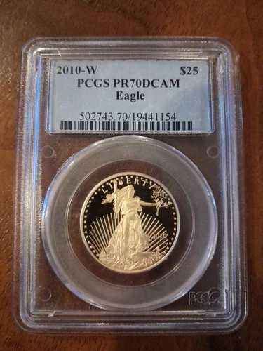 25$ 2010 W PCGS PR70DCAM GOLD EAGLE.