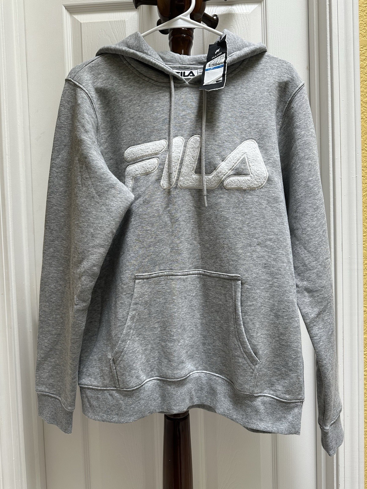 Felpa uomo Fila pullover felpa con cappuccio giacca logo capospalla taglia XL nuova