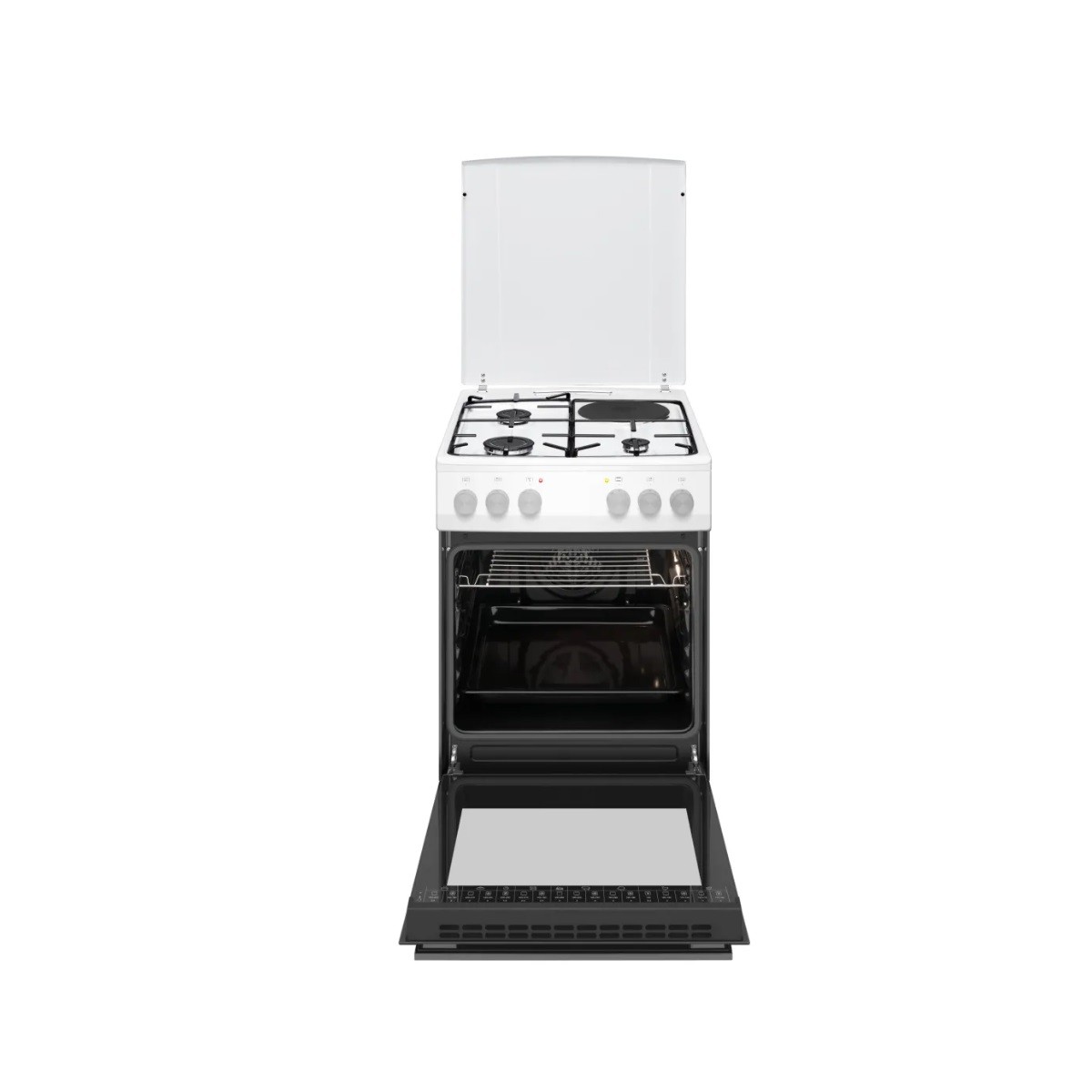 Fagor cuisinière mixte 4 feux blanc FACM103B four encastrable 62l