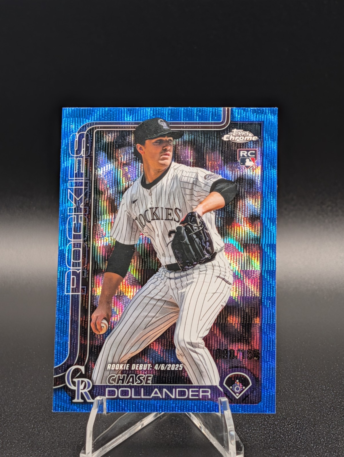 2025 Topps Chrome Update Chase Dollander Blue Wave Refractor #USC175 /150