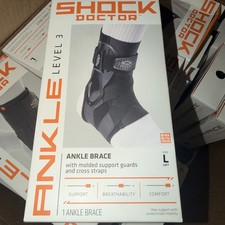 Shock Doctor Ankle Brace W/molded support guard Level 3, Size medium left