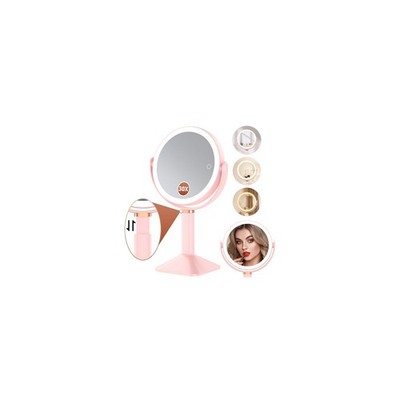 Glowtop Lighted Makeup Mirror with Lights and Magnification 30X/1X, Height Ad...